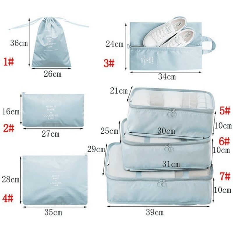Kitbag 7 Bolsas Organizadoras Para Mala de Viagem - [PAGUE 4 LEVE 7]